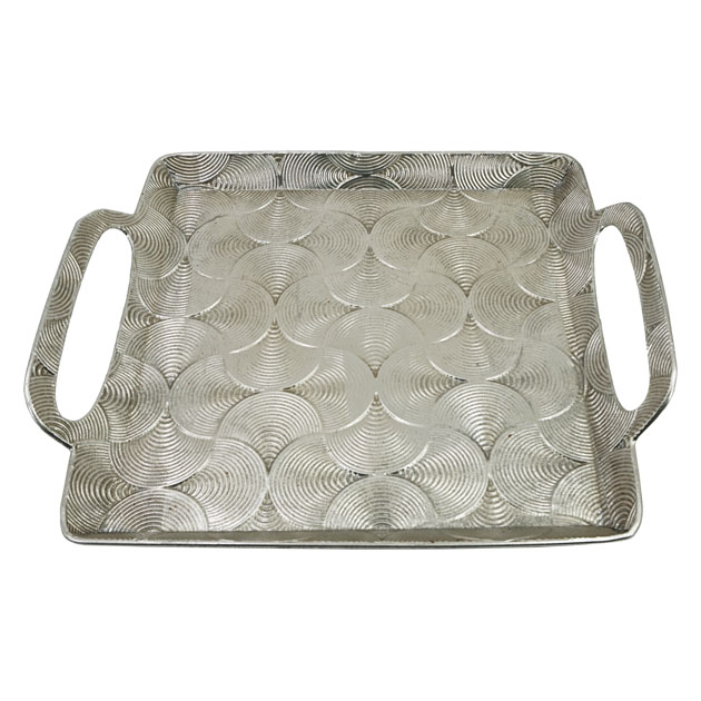 ΜΕΤΑΛΛΙΚΟΙ ΔΙΣΚΟΙ SET/2 ΑΣΗΜΙ ΟΡΘΟΓΩΝΙΟΙ L:45.5x36.5x7, S:36x28.5x7cm 6/ΚΙΒ
